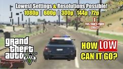 GTA 5 | How Low Can it Go?! 🥔 Lowest Settings and Resolutions Tested!