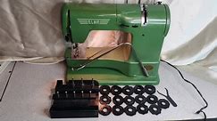 Vintage Elna Supermatic Precision Heavy Duty Zigzag Sewing Machine Demo, Threading, Bobbin Winding