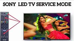 SONY LED tv service menu code