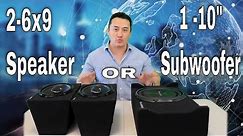 10 Subwoofer vs 6x9 speaker bass test! Which Gives produces better Base?