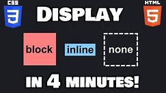 Learn CSS display property in 4 minutes! 🧱