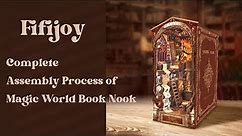 Building Process of Magic World Book Nook Kit | Step-by-Step Assembly | DIY Miniature Crafts