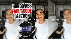 Honda ABS | DTC Fault Code Deletion