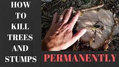 How to Kill trees, stumps, shrubs the easy way, and stop regrowth / sprouting permanently.