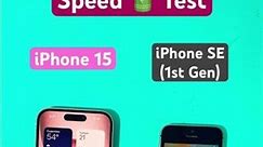 iPhone 15 vs iPhone SE (1st Gen) Speed Test #short #viral #speedtest