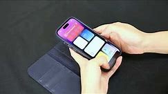 Shieldon Leather Detachable wallet case for iPhone 15 Series, Magnetic Detachable Flip Phone Case