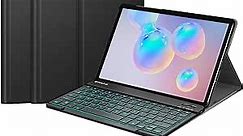 Fintie Keyboard Case for Samsung Galaxy Tab S6 10.5" 2019 (Model SM-T860/T865/T867), Slim Cover w/Detachable Wireless Bluetooth Keyboard, 7 Color Backlight, Black