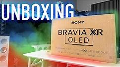 Bravia XR Sony OLED A90K 42" Unboxing, Stand Install & Setup