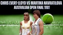 CHRIS EVERT-LLOYD VS MARTINA NAVRATILOVA | 1981 WOMENS AUSTRALIAN OPEN FINAL