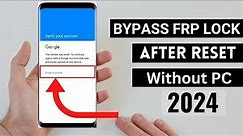 How To Bypass Google Verification After Factory Reset Without Pc|How To Bypass Frp Lock [2024]