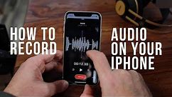 How to Record Audio with your iPhone - Voice overs, Notes and Dictation