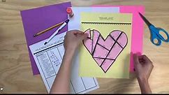 Valentine's Day Multiplication Heart Puzzle - 3rd, 4th, & 5th Grade