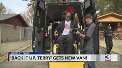 Terry can now ‘back it up’ in new wheelchair-accessible van