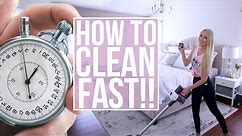 How To Clean Fast! My Speed Cleaning Routine