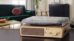 Jensen JTA-245 3-Speed Stereo Turntable with Stereo Speakers and Dual Bluetooth Transmit/Receive