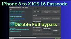 FREE iCloud Bypass 007 Ramdisk Windows iPhone 7/8 to X iOS 16 Passcode / Disable Full bypass 2023