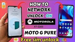 Moto G Pure (XT-2163DL) Sim unlock Free || How to network unlock motorola Moto g pure