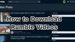 Free Rumble Video Downloader - VideoProc