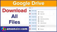 Google Drive - How to Download All Files At Once