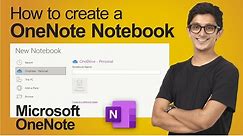 How to create a OneNote Notebook | Microsoft OneNote | OneNote Notebook | OneNote basics