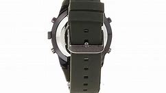 Sean John Men's Japanese-Quartz Watch with Silicone Strap, Green, 30 (Model: SJ50021004)