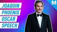 Joaquin Phoenix's Oscars speech talks about fight against injustice...and much more
