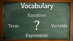 Algebra vocabulary - GCSE Maths