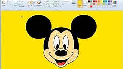 How to Draw Mickey Mouse in MS Paint