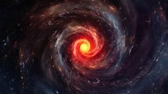 Spiral galaxy in space. Rotating Nebula space animation, 4k