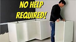 INSTALL AN IKEA KITCHEN ( Part 2 ) - Hanging the Cabinets