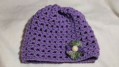 Crochet Beginner Open Weave Hat Tutorial