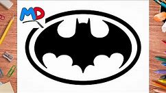 HOW TO DRAW CLASSIC BATMAN LOGO | EASY WAY | STEP BY STEP | MASTER OF DRAWING #049