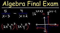 Algebra Final Exam Review
