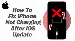 How To Fix iPhone Not Charging ! Fix iPhone Won't Charge After New IOS Update