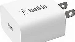 Belkin 20W Wall Charger, USB-C Charger Block, Fast Charging Block for iPhone 15, 15 Plus, 15 Pro, 15 Pro Max, 14, 14 Pro, 14 Pro Max, 13, 13 Pro, 13 Pro Max, Galaxy S23, iPad, AirPods & More - 1-Pack