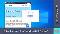 How to download and install Zoom on Windows 10?