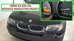 BMW X3 e83 Oil Inspection Service Light Reset. Oil Inspection Indicator!