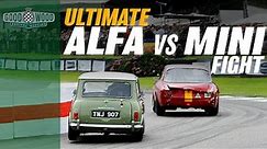 Ridiculous Mini v Alfa GTA track battle at Goodwood