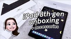 iPad 8th gen UNBOXING & first look + accessories 🍎✏️