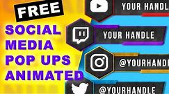 FREE Animated Social Media pop ups (+ After Effects Template)