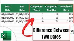 How to Calculate Difference Between Two Dates in Excel