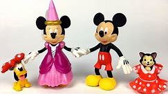 UNBOXING MINNIE MOUSE DELUXE SET WITH MICKEY MINNIE PLUTO AND FIGARO - DRESS UP FUN AT THE CLUBHOUSE