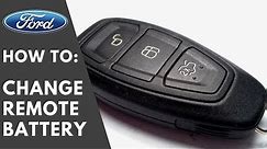 BEST and SAFE : How to change Ford keyless remote key battery - Focus Kuga C-Max Mondeo Fiesta