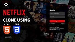 Netflix Sign In Page Clone Using HTML CSS | HTML CSS Project