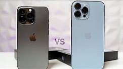 Graphite & Sierra Blue iPhone 13 Pro Max Unboxing & Comparison!