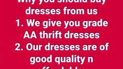 Dresses are a must have. Elevate your wardrobe with these elegant dresses on Sunday at 6pm. #thrift #dresses #naijabrandchick #tiktok