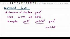 Math 151 Pre-Calc 2 - Exponential Functions - video Dailymotion