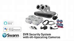 Swann 4K-Upscale DVR Security System Overview DVR-5580 with PRO-5MPU Security Cameras