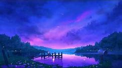 4K Anime Purple Evening Sky - Relaxing Live Wallpaper - 1 Hour Screensaver - Infinite Loop !