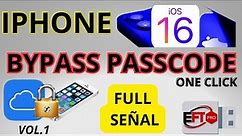 IPHONE 🍎 BYPASS PASSCODE IOS 16.X.X FULL SEÑAL, ONE CLICK ✅️ BY EFT DONGLE🌎
